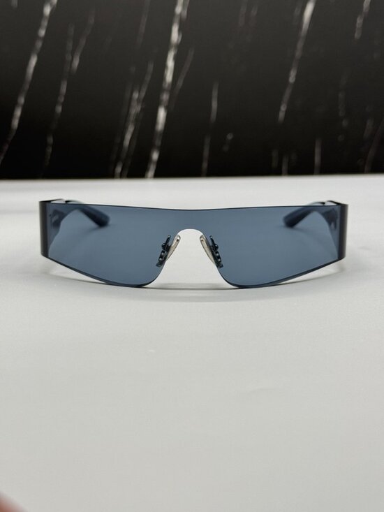 NEW BALENCIAGA BB0041S 014 BLUE SHIELD UNISEX SUNGLASSES BALENCIAGA EYEWEAR main image 4
